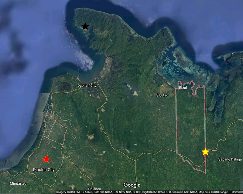 Map where Iryn grew up of Dipolog City, Mindanao Island, Philippines.